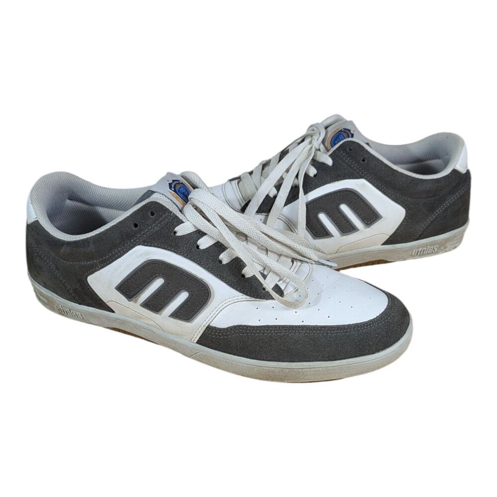 Etnies Skateboarding Shoes Mens size 13 Aurelien Core Skate Shoes Grey White